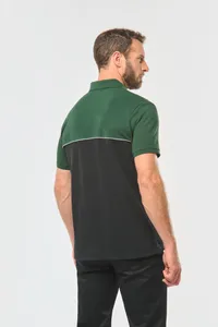 Zweifarbiges Kurzarm-Unisex-Polohemd