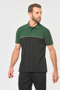 Zweifarbiges Kurzarm-Unisex-Polohemd