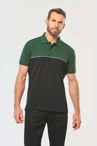 Zweifarbiges Kurzarm-Unisex-Polohemd