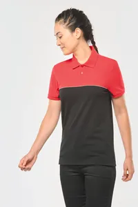 Zweifarbiges Kurzarm-Unisex-Polohemd