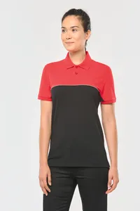 Zweifarbiges Kurzarm-Unisex-Polohemd