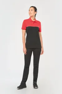 Zweifarbiges Kurzarm-Unisex-Polohemd