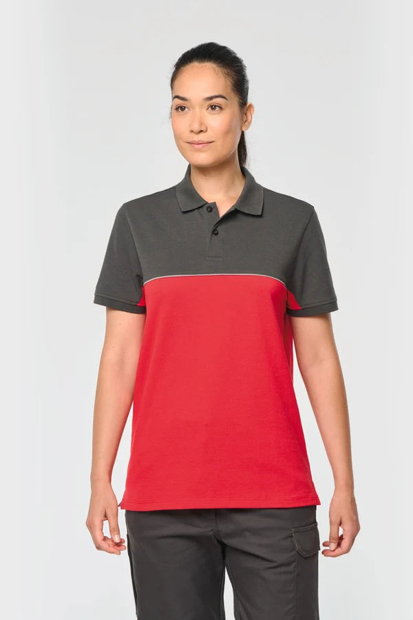 Zweifarbiges Kurzarm-Unisex-Polohemd