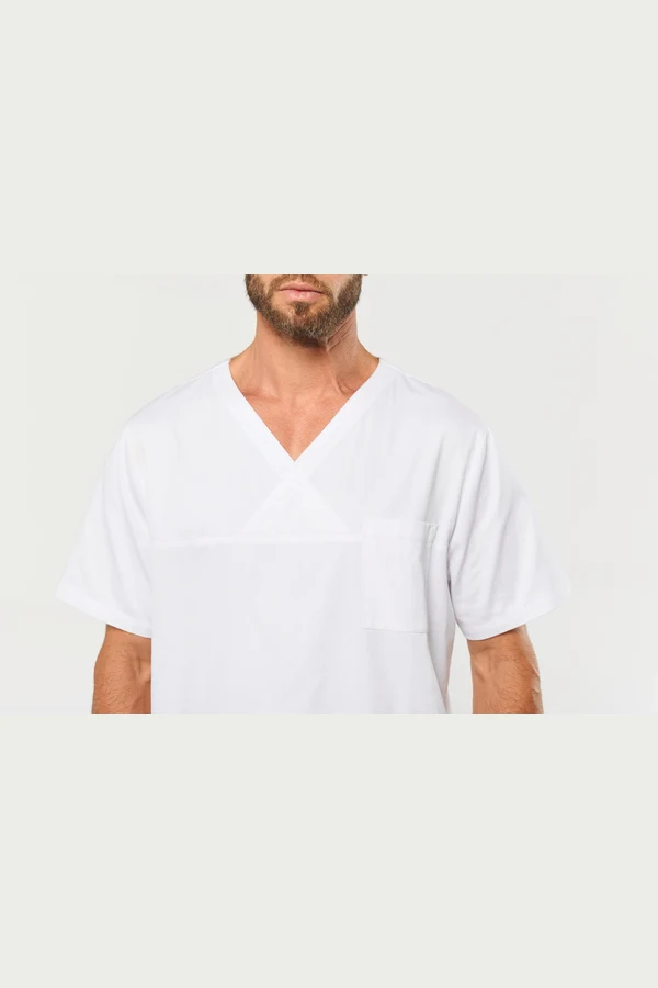 Kurzärmlige Unisex-Tunika aus Baumwolle