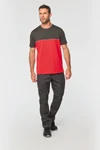 Zweifarbiges umweltfreundliches Unisex-T-Shirt mit kurzen Ärmeln