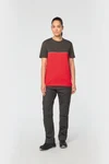 Zweifarbiges umweltfreundliches Unisex-T-Shirt mit kurzen Ärmeln