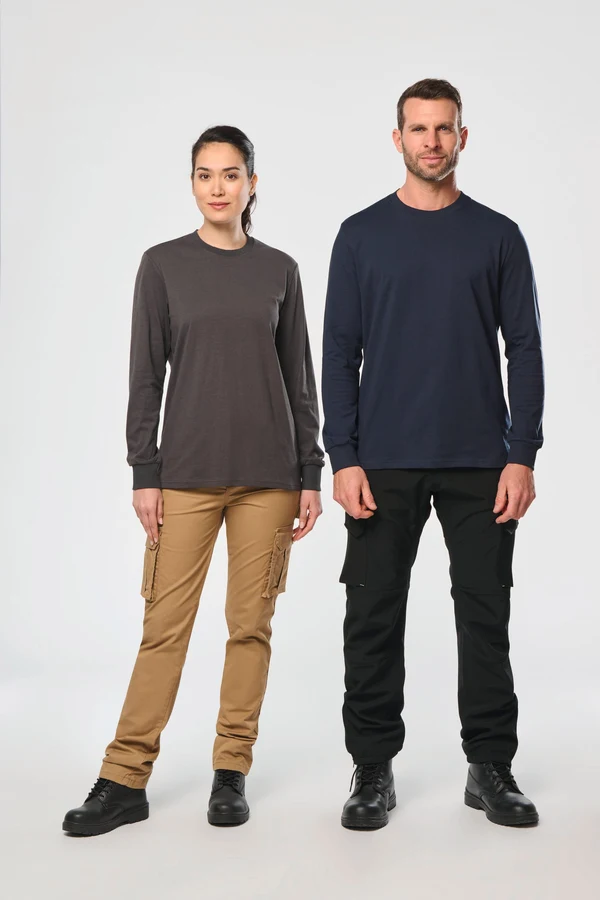 Umweltfreundliches Unisex-T-Shirt mit langen Ärmeln