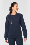 Day To Day Unisex-Sweatshirt mit kontrastfarbener zip Tasche