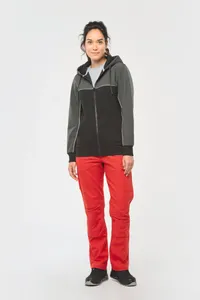 Umweltfreundliche, zweifarbige Molton-Kapuzenjacke mit Reißverschluss, Unisex