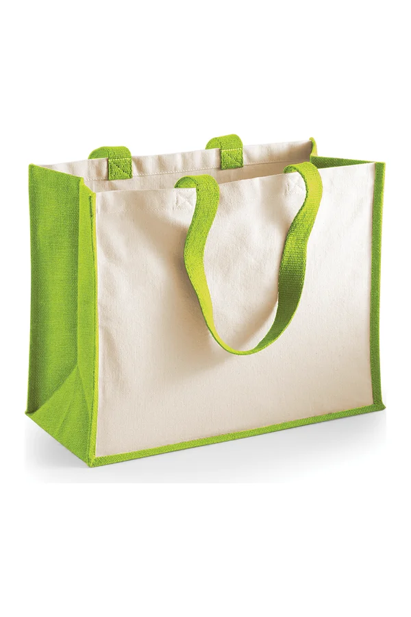 Printers' jute classic shopper Apple Green