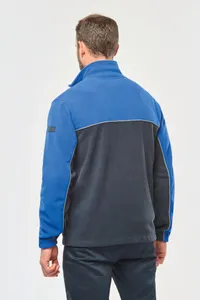 Zweifarbige, umweltfreundliche Unisex-Fleecejacke