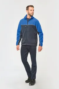 Zweifarbige, umweltfreundliche Unisex-Fleecejacke