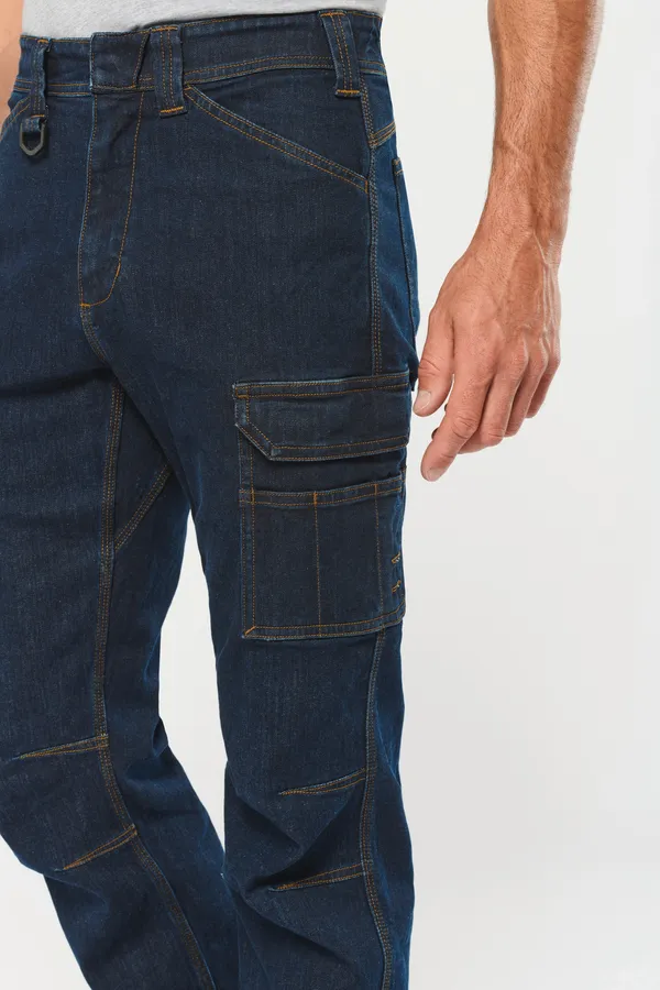 Denim-Herrenhose mit mehreren Taschen