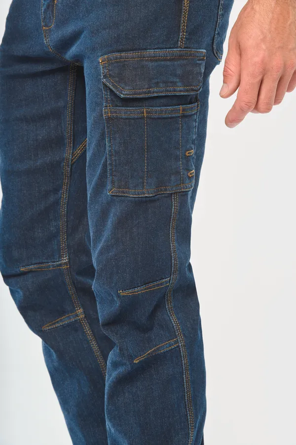 Denim-Herrenhose mit mehreren Taschen