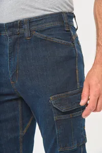 Denim-Herrenhose mit mehreren Taschen