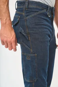 Denim-Herrenhose mit mehreren Taschen