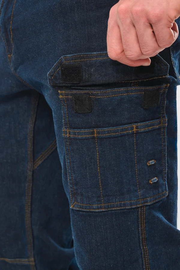 Denim-Herrenhose mit mehreren Taschen