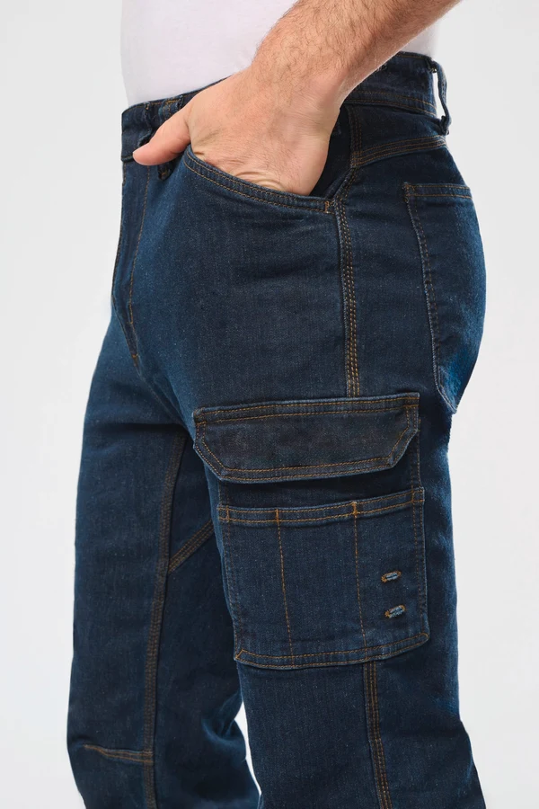 Denim-Herrenhose mit mehreren Taschen