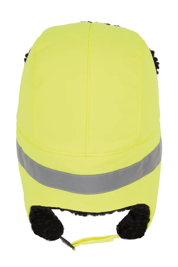 Gefütterte Kappe mit Ohrenklappen Fluorescent Yellow