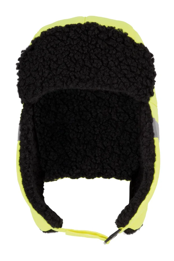 Gefütterte Kappe mit Ohrenklappen Fluorescent Yellow