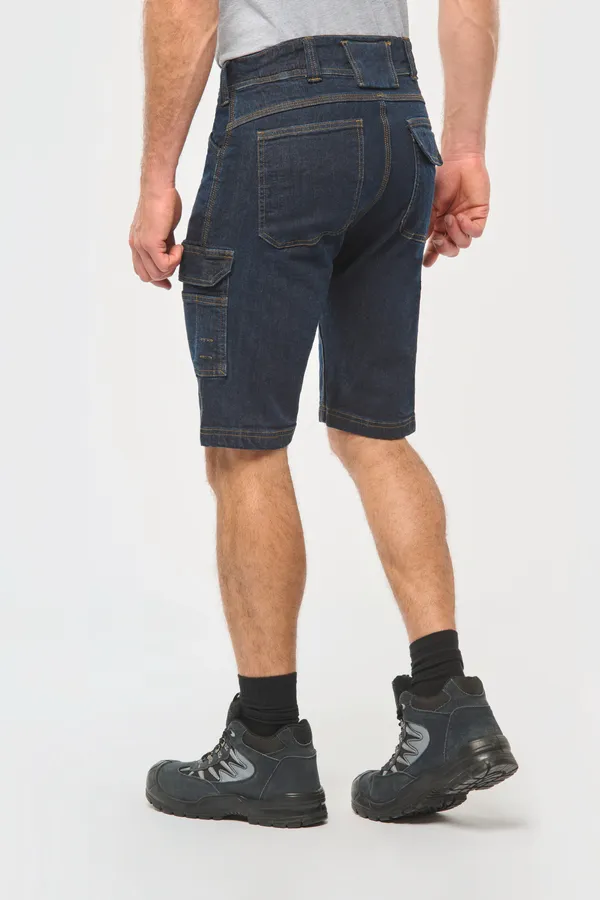 Denim-Bermuda-Shorts mit mehreren Taschen, für Herren