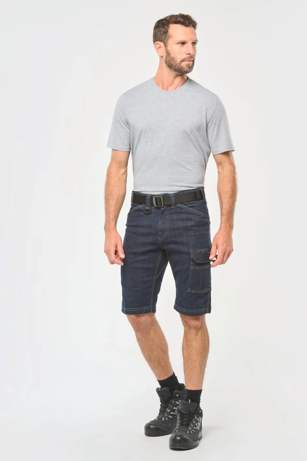 Bermuda aus Denim mit mehreren Taschen, für Herren
