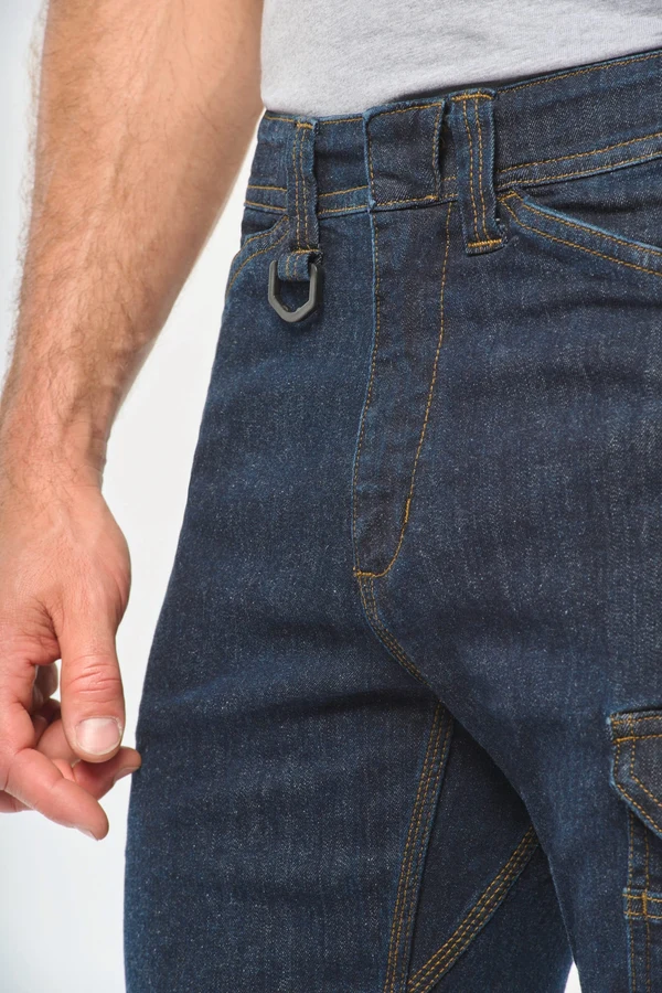 Bermuda aus Denim mit mehreren Taschen, für Herren
