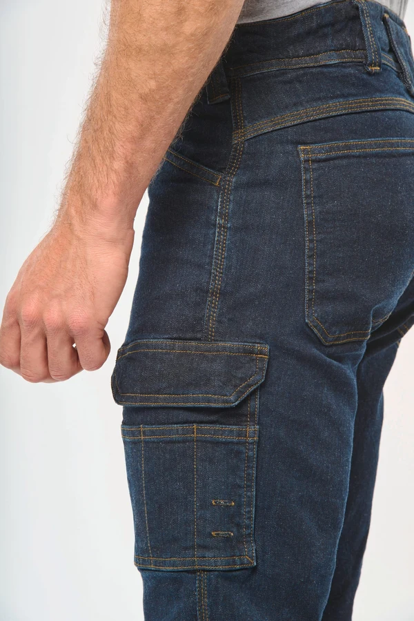 Bermuda aus Denim mit mehreren Taschen, für Herren