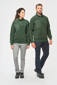 Umweltfreundlicher Fleecepullover mit Reißverschlusskragen, Unisex