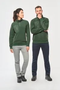 Umweltfreundlicher Fleecepullover mit Reißverschlusskragen, Unisex