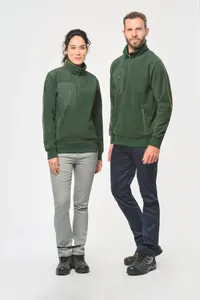 Umweltfreundlicher Fleecepullover mit Reißverschlusskragen, Unisex