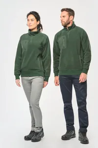 Umweltfreundlicher Fleecepullover mit Reißverschlusskragen, Unisex