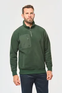 Umweltfreundlicher Fleecepullover mit Reißverschlusskragen, Unisex