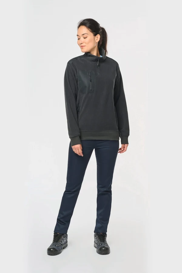 Umweltfreundlicher Fleecepullover mit Reißverschlusskragen, Unisex