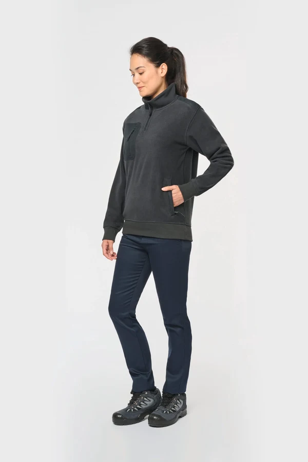 Umweltfreundlicher Fleecepullover mit Reißverschlusskragen, Unisex
