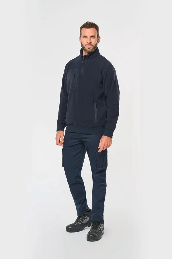 Umweltfreundlicher Fleecepullover mit Reißverschlusskragen, Unisex