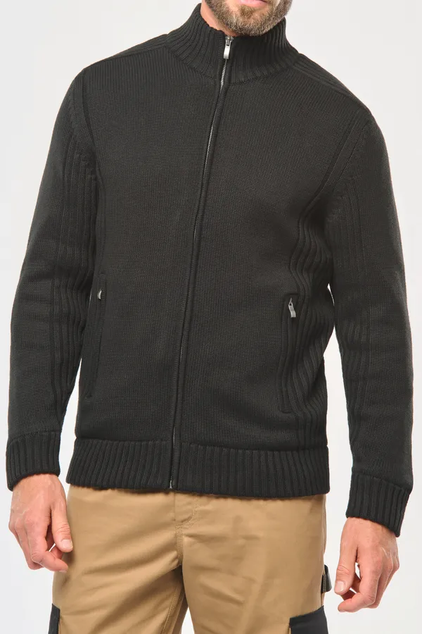 Strickjacke mit Fleecefutter, Herren