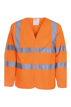 Warn-Weste mit langen Ärmeln Hi Vis Orange