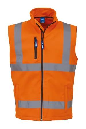 Hi-Vis Softshell Gilet Hi Vis Orange