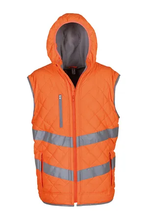 Kensington - Hi-Vis hoodied gilet Hi Vis Orange