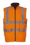 Wendeweste aus Fleece in Warnfarbe Hi Vis Orange