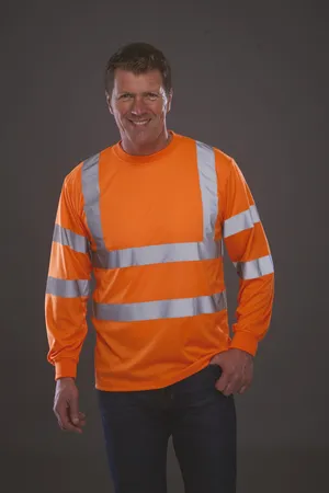 Hi-Vis long-sleeved T-shirt Hi Vis Orange