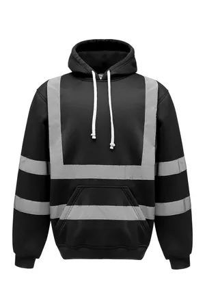 Hi-Vis pullover hoodie Black