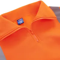 Hi-Vis Zip Neck Sweatshirt