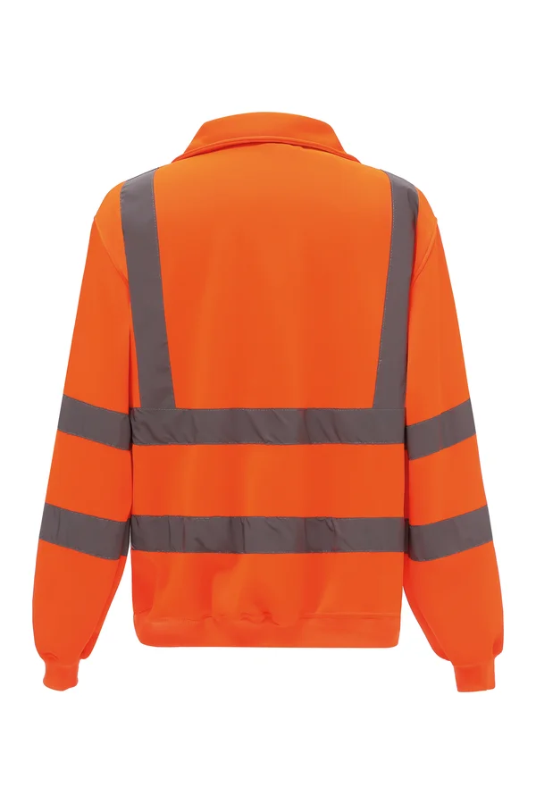 Hi-Vis 1/4 Zip Sweatshirt Hi Vis Orange