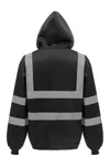 YOKO Kapuzenpullover mit Reißverschluss in Warnfarbe Black