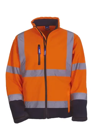 Hi-Vis Softshell Jacket Hi Vis Orange / Navy