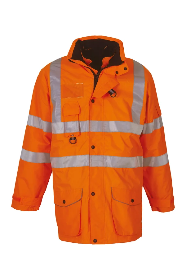 Hi-Vis Multi-Functional 7-in-1 Parka Hi Vis Orange