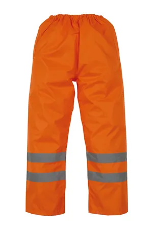 Hi-Vis Waterproof Over Trousers Hi Vis Orange