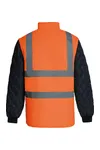 Warn-Steppjacke mit abnehmbaren Ärmeln Hi Vis Orange / Navy